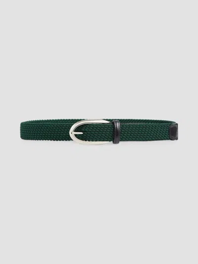 Givenchy Men's Pinch Braided Belt In Webbing In Green