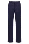 Givenchy Striped Wool Trousers In Blue