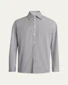 Givenchy Men's Pinstripe Poplin Dress Shirt In Gray