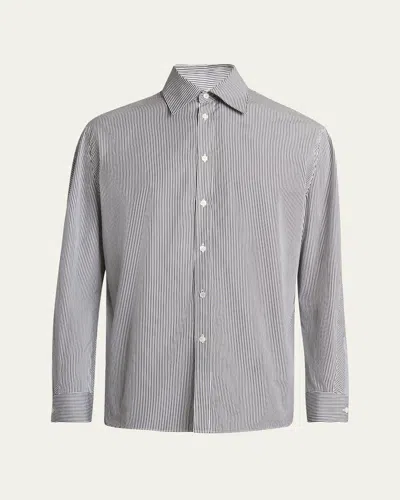 GIVENCHY MEN'S PINSTRIPE POPLIN DRESS SHIRT