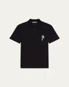 Givenchy Polo In Cotton With Crystal Embroidery In Black