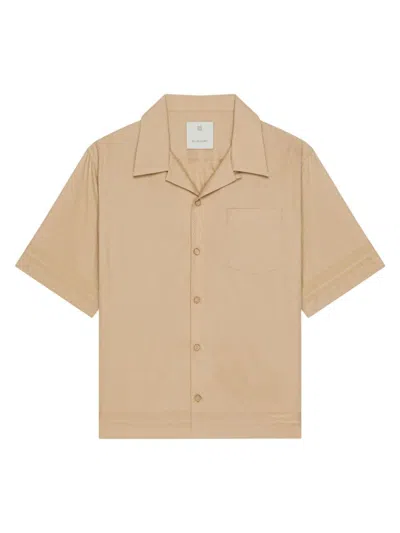 Givenchy Boxy Fit Shirt In 4g Cotton In Beige