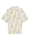 Givenchy Printed Short-sleeved Shirt In White Yellow