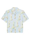 GIVENCHY MEN'S PLAGE PRINTED SHIRT IN SILK