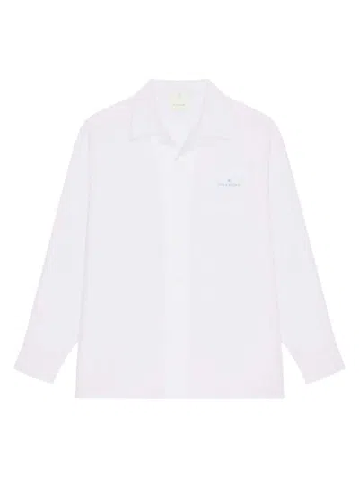 Givenchy Men's Plage Shirt In Linen In White