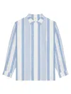 GIVENCHY MEN'S PLAGE SHIRT IN LINEN WITH 4G STRIPES