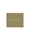 Givenchy Men's Plage Wallet In Micro 4g Leather In Khaki