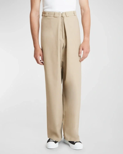 Givenchy Men's Pleated Chino Pants In Beige