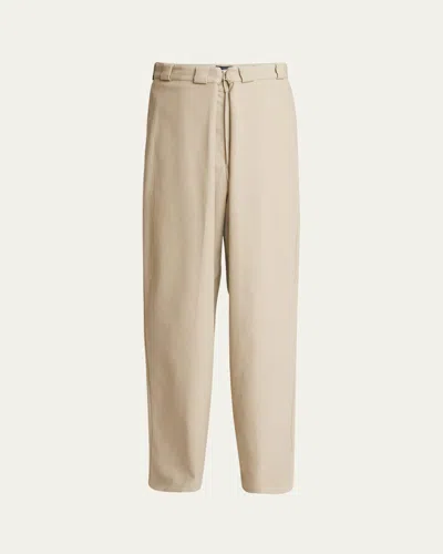 Givenchy Men's Pleated Chino Pants In Beige