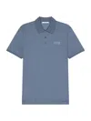 Givenchy Men's Polo In Cotton With Paris Gros Grain In Blue