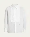 Givenchy Men's Poplin Square-plastron Tuxedo Shirt In White