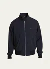 Givenchy Harrington Jacket In Wool Poplin With 4g Detail In Night Blue