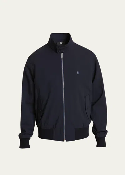 GIVENCHY MEN'S POPLIN WOOL-BLEND CORDURA HARRINGTON JACKET