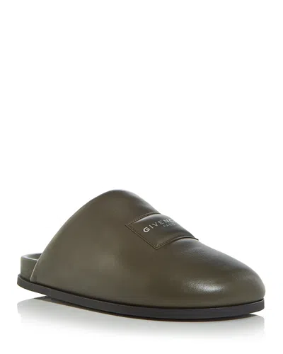 Givenchy Men's Puffy Mule Flats In Green