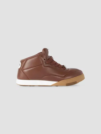 Givenchy Men's Puffy Yard Mid-top Sneakers In Nappa Leather In Animal Print