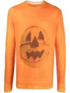 Givenchy Ceramics-print Crew-neck Jumper In Orange