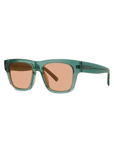 Givenchy Men's Rectangular 55mm Acetate Sunglasses In Green