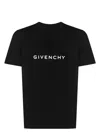 Givenchy Cotton Reverse Slim Fit T-shirt With Signature Print In Black