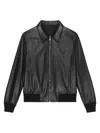 Givenchy Reversible Bomber Jacket In Leather In Black