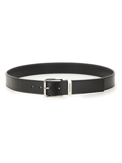 Givenchy Men Reversible Leather Belt In Black