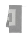 Givenchy Large Scarf Contrasting Border Geometric Pattern In Gray