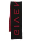 Givenchy Wool Logo Scarf In Multicolour