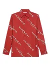 Givenchy Long Sleeve Shirt Featuring Structured Fit In Red