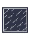 Givenchy Logo-print Silk Scarf In Blue