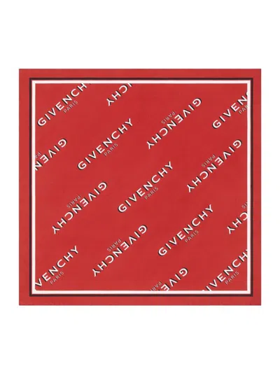 Givenchy Men's Shadow Square In Silk In Red