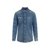 Givenchy Straight Denim Shirt In Blue