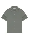 Givenchy Green Regular Solid Shirt In Gray