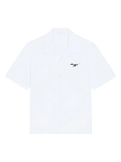 Givenchy Classic Cotton Shirt With Bowling Collar For Men In White