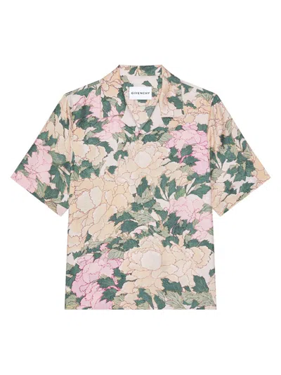 Givenchy Shirt In Silk With Pastel Flowers Print In Multi
