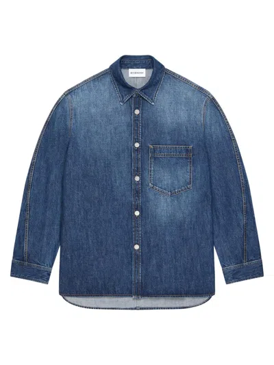 Givenchy Overshirt Denim Shirt In Blue