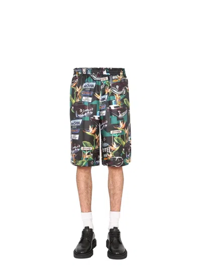 Givenchy Men's Silk Bermuda Shorts In Black