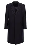 Givenchy Blue Single-breasted Long Coat In Blue
