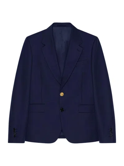 Givenchy Men's Single-breasted Blazer In Wool And Mohair In Blue