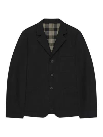 Givenchy Single-breasted Deconstructed Jacket In Cotton In Black