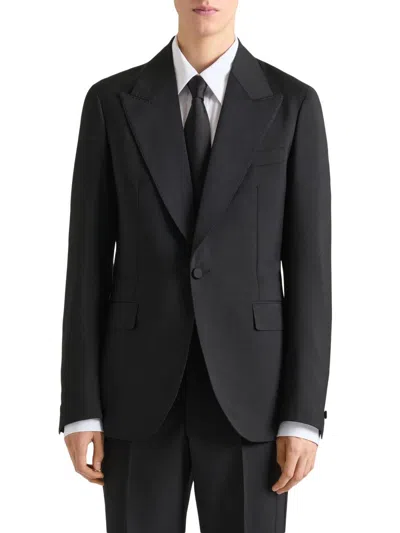 Givenchy Men's Single-breasted Deconstructed Jacket In Wool And Mohair In Black