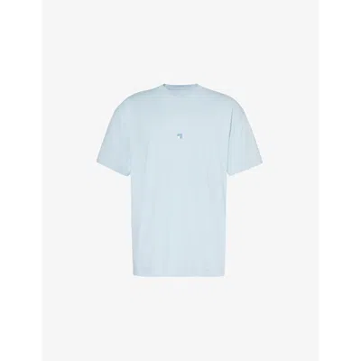 Givenchy Mens Sky Blue 4g Logo-embroidered Cotton-jersey T-shirt