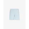 GIVENCHY GIVENCHY MEN'S SKY BLUE 4G TERRY-TEXTURED COTTON-BLEND JERSEY SHORTS