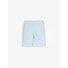 GIVENCHY MENS 4G TERRY-TEXTURED COTTON-BLEND JERSEY SHORTS SKY BLUE