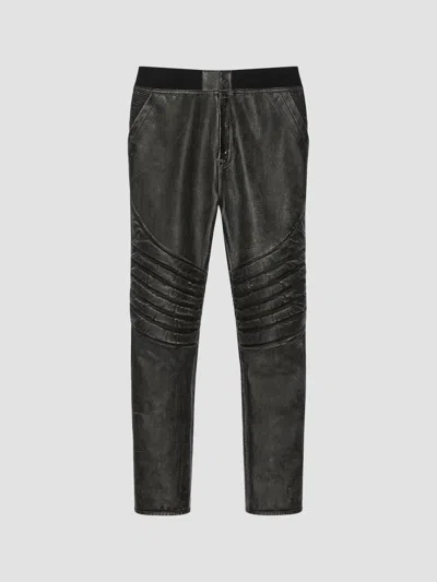 Givenchy Slim Fit Biker Pants In Leather In Black