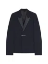 GIVENCHY MEN'S SLIM FIT JACKET IN WOOL AND MOHAIR WITH SATIN COLLAR