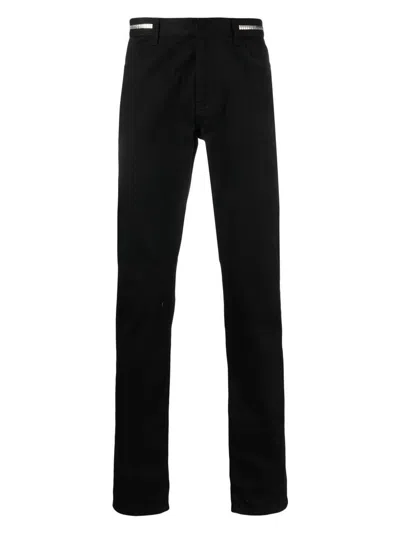 GIVENCHY MEN'S SLIM FIT JEANS WITH METALLIC DETAILS