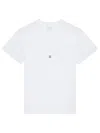Givenchy T-shirt Slim En Coton Brodé 4g In White