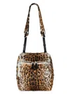 GIVENCHY MEN'S SMALL PANDORA BAG IN LEATHER AND FAUX FUR