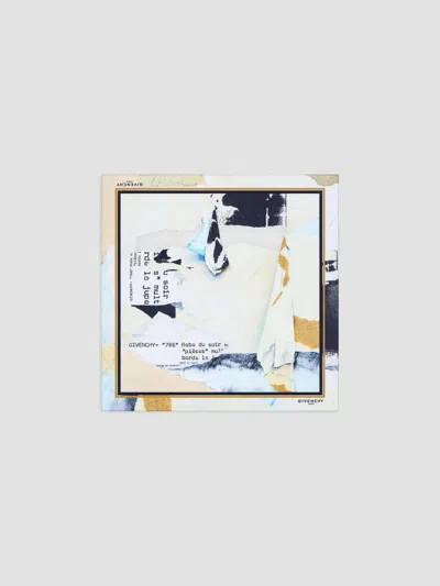 Givenchy Small Square In Silk With Ripped Papers Print In Multi