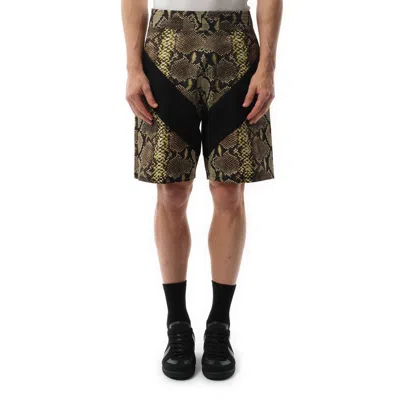 Givenchy Men's Snake Print Bermuda Shorts In Beige
