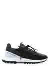 Givenchy Spectre Runner Leather Sneakers With 4g Side Zip Detail In Blackwhite